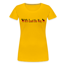 Load image into Gallery viewer, K9s Lead the Way - Fire - Women’s Premium T-Shirt - sun yellow