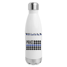 Load image into Gallery viewer, K9s Lead the Way - Police - Insulated Stainless Steel Water Bottle - white