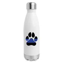 Load image into Gallery viewer, K9s Lead the Way - Police - Insulated Stainless Steel Water Bottle - white