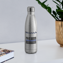 Load image into Gallery viewer, K9s Lead the Way - Police - Insulated Stainless Steel Water Bottle - silver glitter