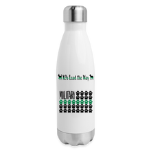 Load image into Gallery viewer, K9s Lead the Way - Military - Insulated Stainless Steel Water Bottle - white