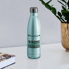 Load image into Gallery viewer, K9s Lead the Way - Military - Insulated Stainless Steel Water Bottle - turquoise glitter