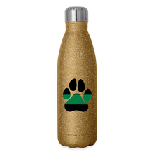 Load image into Gallery viewer, K9s Lead the Way - Military - Insulated Stainless Steel Water Bottle - gold glitter