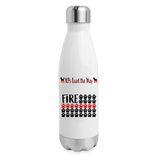 Load image into Gallery viewer, K9s Lead the Way - Fire - Insulated Stainless Steel Water Bottle - white