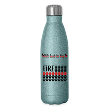 Load image into Gallery viewer, K9s Lead the Way - Fire - Insulated Stainless Steel Water Bottle - turquoise glitter