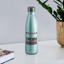 Load image into Gallery viewer, K9s Lead the Way - Fire - Insulated Stainless Steel Water Bottle - turquoise glitter
