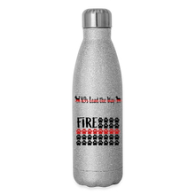 Load image into Gallery viewer, K9s Lead the Way - Fire - Insulated Stainless Steel Water Bottle - silver glitter