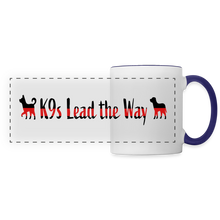 Load image into Gallery viewer, K9s Lead the Way - Fire - Panoramic Mug - white/cobalt blue