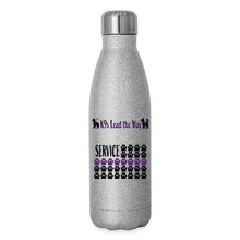 Load image into Gallery viewer, K9s Lead the Way - Service - Insulated Stainless Steel Water Bottle - silver glitter