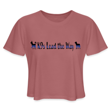 Load image into Gallery viewer, K9s Lead the Way - Police - Women's Cropped T-Shirt - mauve
