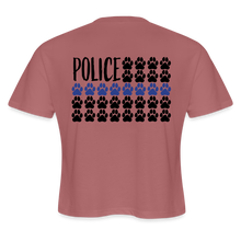 Load image into Gallery viewer, K9s Lead the Way - Police - Women's Cropped T-Shirt - mauve