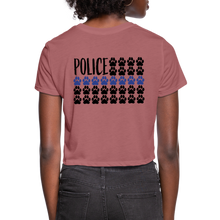 Load image into Gallery viewer, K9s Lead the Way - Police - Women's Cropped T-Shirt - mauve