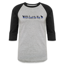 Load image into Gallery viewer, K9s Lead the Way - Police - Baseball T-Shirt - heather gray/black