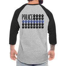 Load image into Gallery viewer, K9s Lead the Way - Police - Baseball T-Shirt - heather gray/black