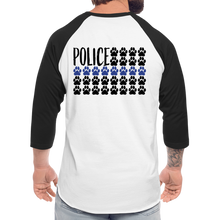 Load image into Gallery viewer, K9s Lead the Way - Police - Baseball T-Shirt - white/black