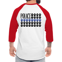 Load image into Gallery viewer, K9s Lead the Way - Police - Baseball T-Shirt - white/red