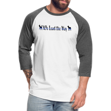 Load image into Gallery viewer, K9s Lead the Way - Police - Baseball T-Shirt - white/charcoal
