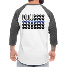 Load image into Gallery viewer, K9s Lead the Way - Police - Baseball T-Shirt - white/charcoal