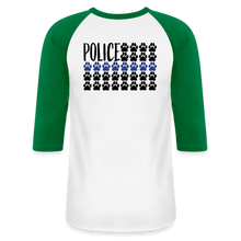 Load image into Gallery viewer, K9s Lead the Way - Police - Baseball T-Shirt - white/kelly green