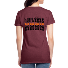 Load image into Gallery viewer, K9s Lead the Way - SAR - Women’s Premium T-Shirt - heather burgundy
