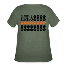 Load image into Gallery viewer, K9s Lead the Way - SAR - Women’s Curvy T-Shirt - heather military green