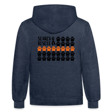 Load image into Gallery viewer, K9s Lead the Way - SAR - Contrast Hoodie - indigo heather/asphalt