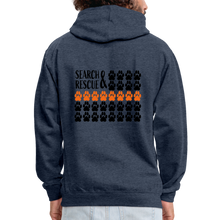 Load image into Gallery viewer, K9s Lead the Way - SAR - Contrast Hoodie - indigo heather/asphalt