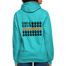 Load image into Gallery viewer, K9s Lead the Way - SAR - Contrast Hoodie - scuba blue/asphalt