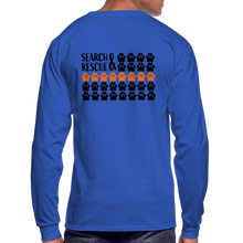 Load image into Gallery viewer, K9s Lead the Way - SAR - Men's Long Sleeve T-Shirt - royal blue