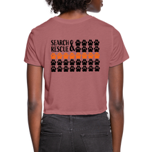 Load image into Gallery viewer, K9s Lead the Way - SAR - Women's Cropped T-Shirt - mauve