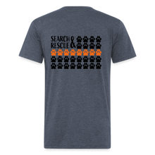 Load image into Gallery viewer, K9s Lead the Way - SAR - Fitted Cotton/Poly T-Shirt by Next Level - heather navy