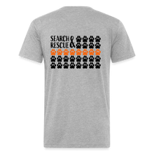 Load image into Gallery viewer, K9s Lead the Way - SAR - Fitted Cotton/Poly T-Shirt by Next Level - heather gray