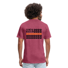Load image into Gallery viewer, K9s Lead the Way - SAR - Fitted Cotton/Poly T-Shirt by Next Level - heather burgundy