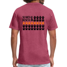 Load image into Gallery viewer, K9s Lead the Way - SAR - Fitted Cotton/Poly T-Shirt by Next Level - heather burgundy