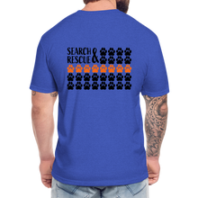 Load image into Gallery viewer, K9s Lead the Way - SAR - Fitted Cotton/Poly T-Shirt by Next Level - heather royal