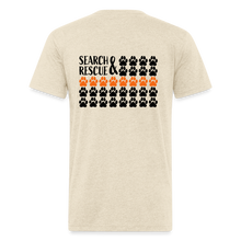 Load image into Gallery viewer, K9s Lead the Way - SAR - Fitted Cotton/Poly T-Shirt by Next Level - heather cream