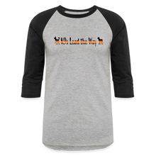 Load image into Gallery viewer, K9s Lead the Way - SAR - Baseball T-Shirt - heather gray/black