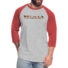 Load image into Gallery viewer, K9s Lead the Way - SAR - Baseball T-Shirt - heather gray/red