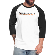 Load image into Gallery viewer, K9s Lead the Way - SAR - Baseball T-Shirt - white/black