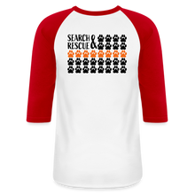 Load image into Gallery viewer, K9s Lead the Way - SAR - Baseball T-Shirt - white/red