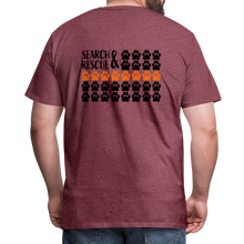 Load image into Gallery viewer, K9s Lead the Way - SAR - Men's Premium T-Shirt - heather burgundy