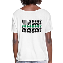 Load image into Gallery viewer, K9s Lead the Way - Military - Women’s Flowy T-Shirt - white