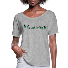 Load image into Gallery viewer, K9s Lead the Way - Military - Women’s Flowy T-Shirt - heather grey