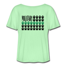 Load image into Gallery viewer, K9s Lead the Way - Military - Women’s Flowy T-Shirt - mint green