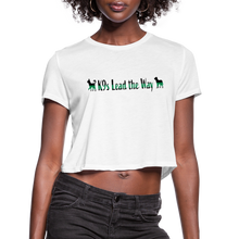 Load image into Gallery viewer, K9s Lead the Way - Military - Women's Cropped T-Shirt - white