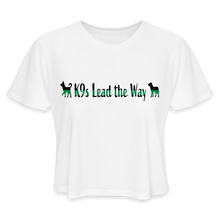 Load image into Gallery viewer, K9s Lead the Way - Military - Women's Cropped T-Shirt - white