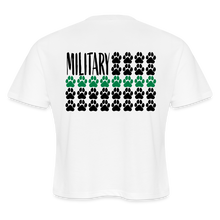 Load image into Gallery viewer, K9s Lead the Way - Military - Women's Cropped T-Shirt - white