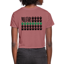 Load image into Gallery viewer, K9s Lead the Way - Military - Women's Cropped T-Shirt - mauve