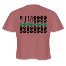 Load image into Gallery viewer, K9s Lead the Way - Military - Women's Cropped T-Shirt - mauve