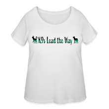 Load image into Gallery viewer, K9s Lead the Way - Military - Women’s Curvy T-Shirt - white